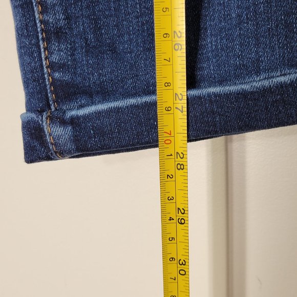 Weekender Women's Blue Cotton Blend Pull-On Skimmer Capri Stretch Jean Size 8 - Picture 9 of 12